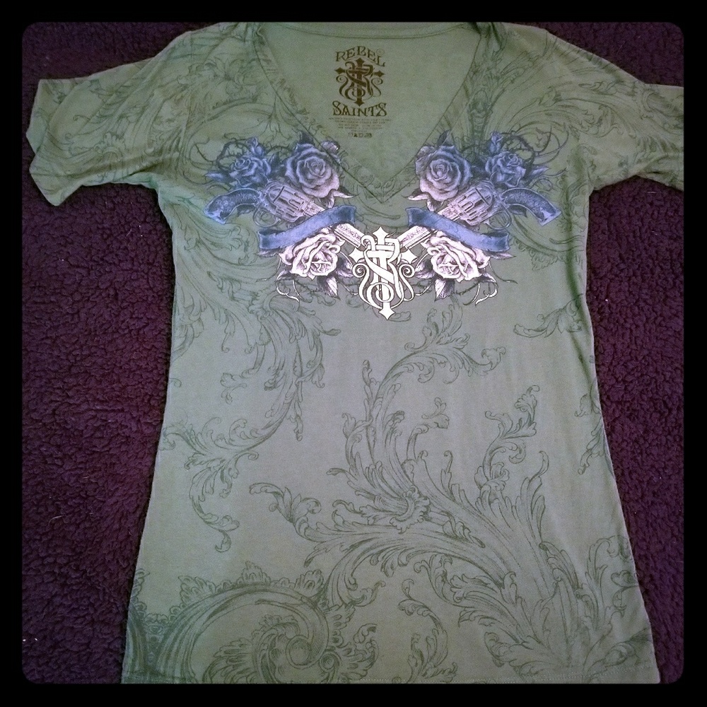 Rebel saints womens t shirt